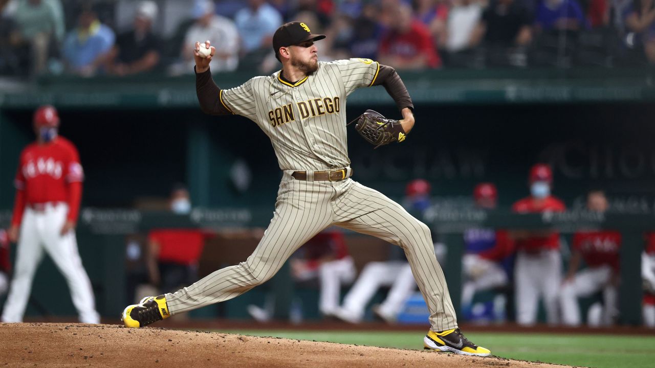 Joe Musgrove of the San Diego Padres threw a no-hitter against the Texas Rangers Friday.