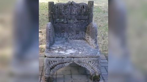 The concrete chair was stolen from an Alabama cemetery, police said.