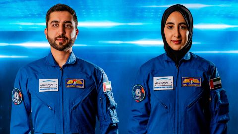 Mohammed al-Mulla, left, and Noura al-Matroushi have joined the United Arab Emirates' space program.