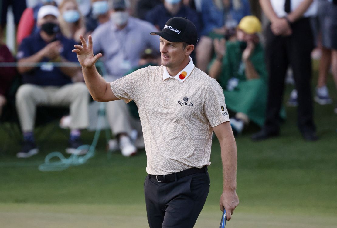 Justin Rose is tied for second ahead of the final day at Augusta.