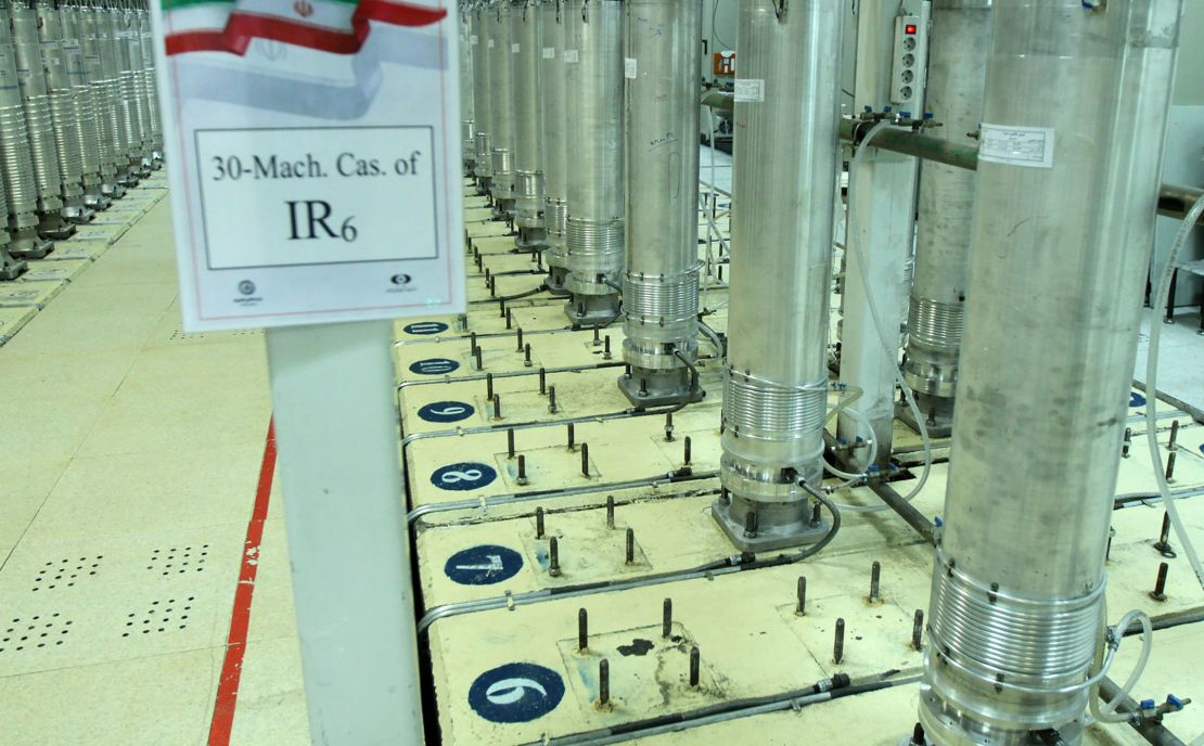This file photo released Nov. 5, 2019, by the Atomic Energy Organization of Iran, shows centrifuge machines in the Natanz uranium enrichment facility in central Iran.