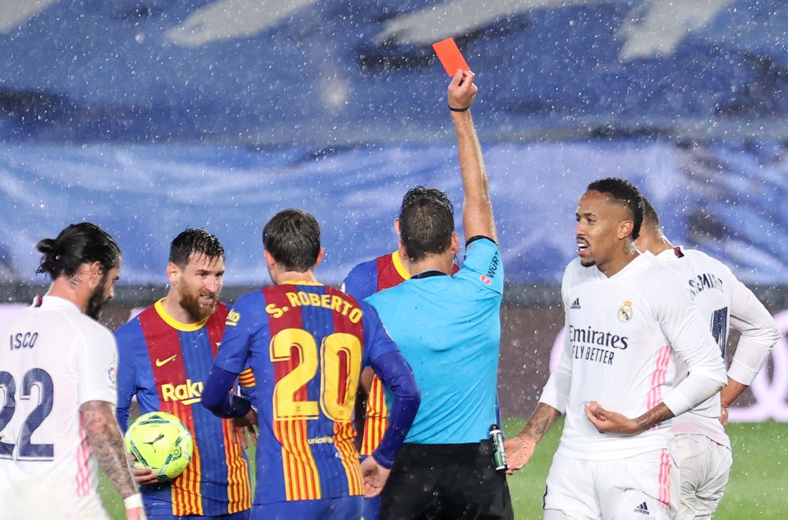 Casemiro was red carded late on in the game.