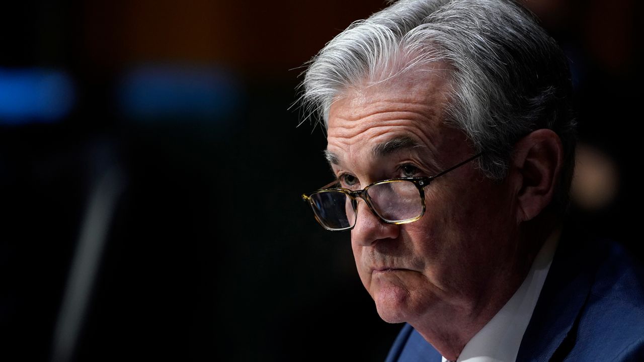 WASHINGTON, DC - DECEMBER 01: Chairman of the Federal Reserve Jerome Powell testifies during a Senate Banking Committee hearing about the quarterly CARES Act report on Capitol Hill December 1, 2020 in Washington, DC.  Treasury Secretary Steven Mnuchin also testified at the hearing. (Photo by Susan Walsh-Pool/Getty Images)