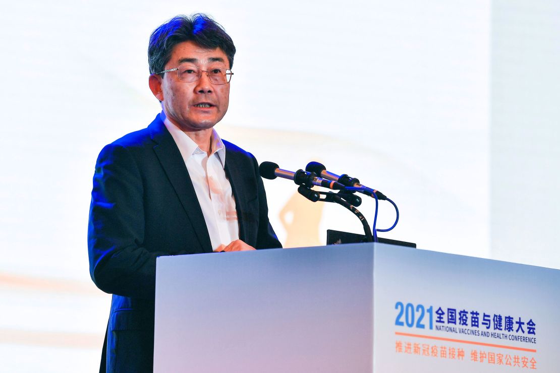 Gao Fu, director of the Chinese Center for Disease Control and Prevention, speaks at the National Vaccines and Health conference in Chengdu, Sichuan province Saturday.