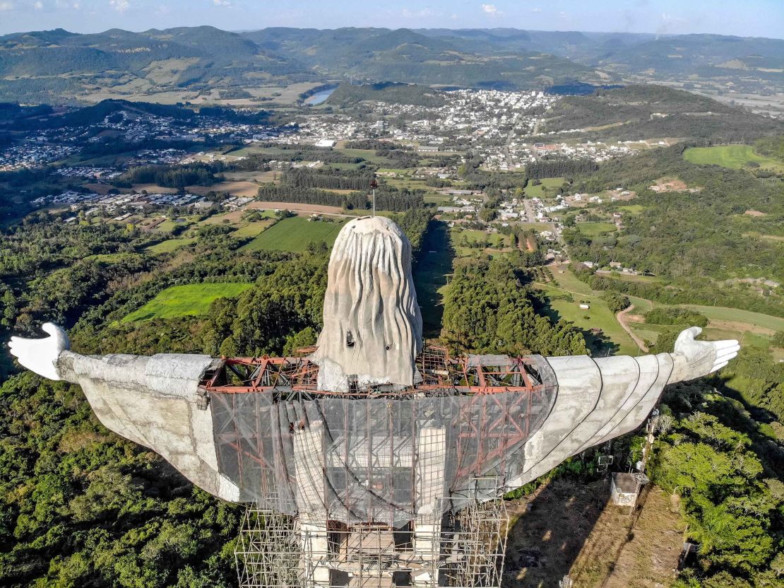 It is 16 feet taller than the statue of Christ the Redeemer in Rio de Janeiro.