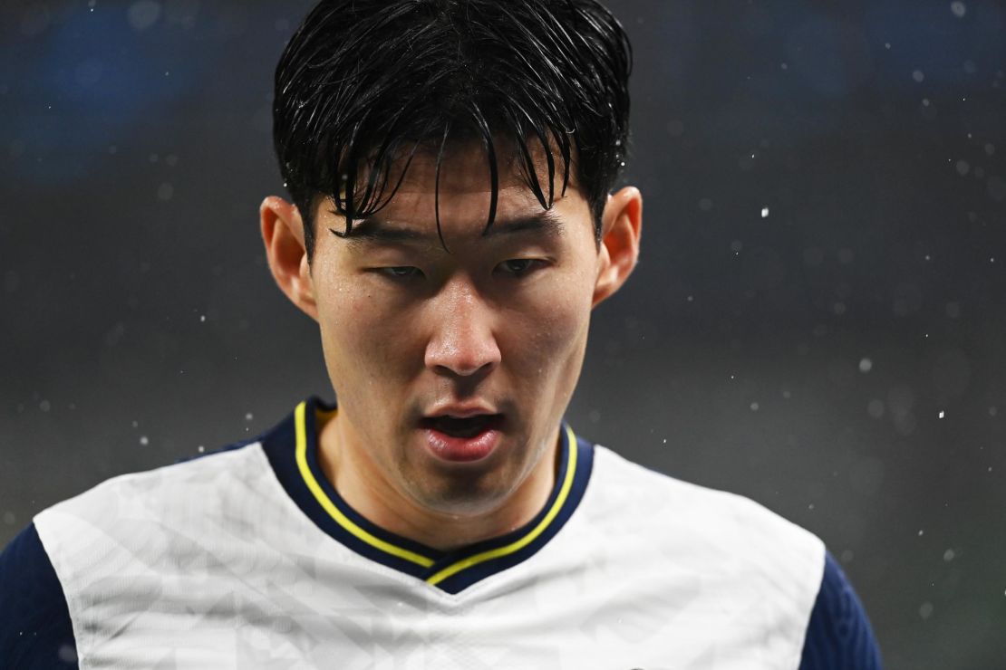 Son Heung-Min was racially abused online after Sunday's match. 