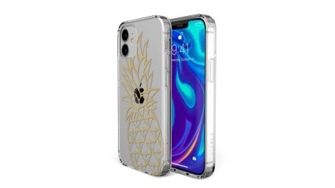 Shiny Gold Pineapple Clear Case