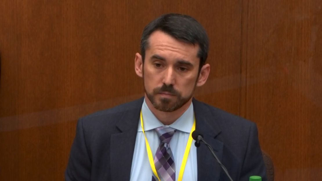 Seth Stoughton, a use-of-force expert, testified in court on April 12, 2021.