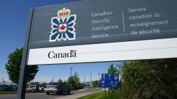 A sign for the Canadian Security Intelligence Service building is shown in Ottawa, Tuesday, May 14, 2013. The United Nations human rights committee raised concerns Thursday about Canada's new anti-terror legislation, saying it could run afoul of the International Covenant on Civil and Political rights. (Sean Kilpatrick/The Canadian Press via AP)