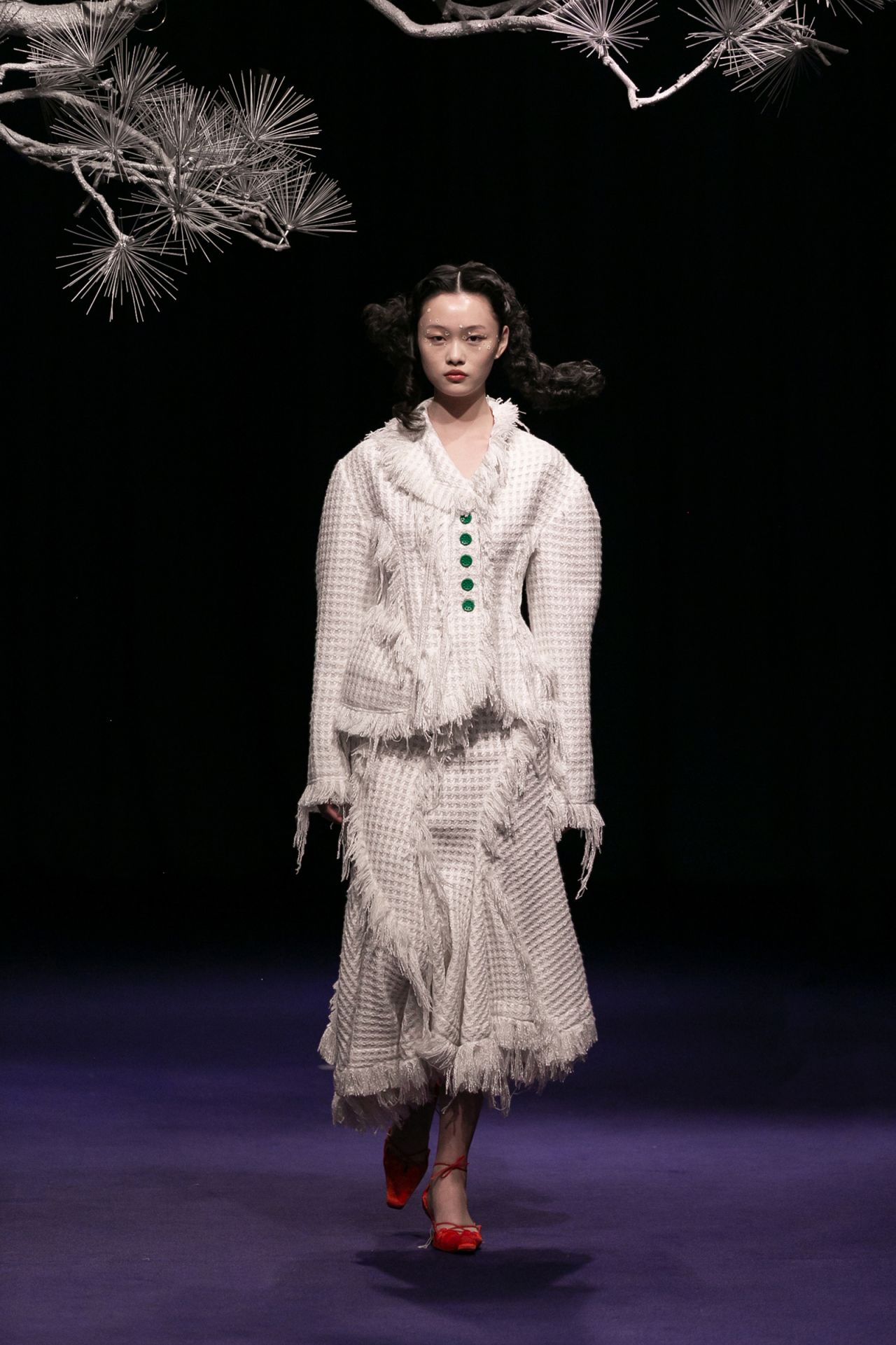 A look from Yuhan Wang, one of a number of up-and-coming designers on show at Shanghai Fashion Week.