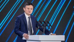 Jack Ma, founder of Alibaba Group, speaks during 2020 China Green Companies Summit on September 29, 2020 in Haikou, Hainan Province of China. 