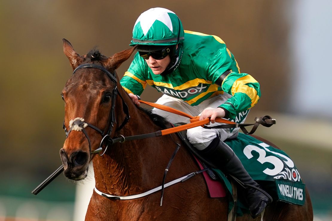 Blackmore rode Minella Times to victory at the historic Aintree Racecourse.