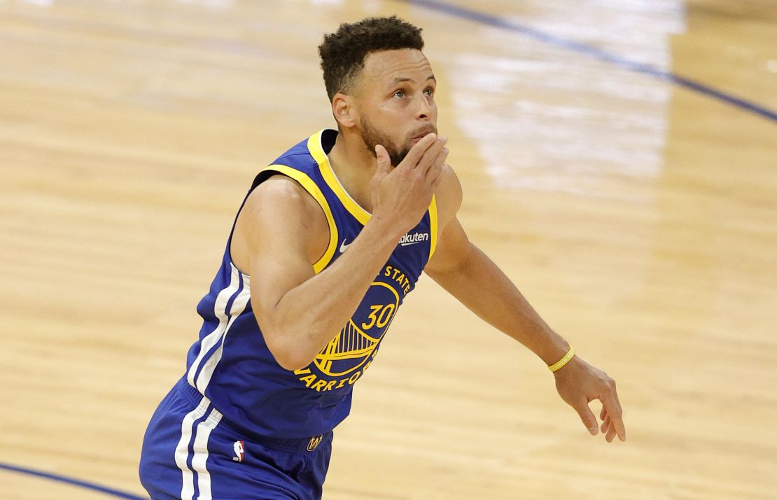 Curry passed Chamberlain's record 10 minutes into Tuesday's game. 