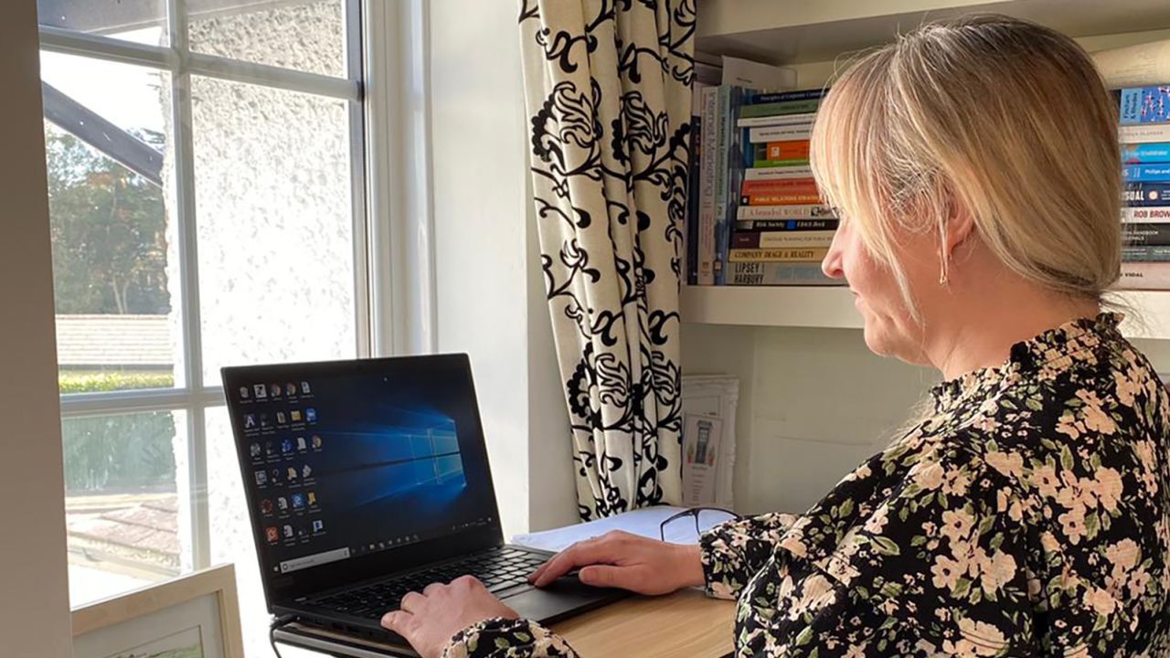 Sarah Williams, associate director of the Business School, University of Wolverhampton, UK, has been working from home for more than a year and misses the buzz of being on campus.