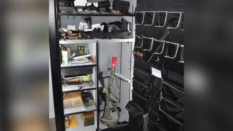 A gun safe found in the home of Kenneth Harrelson.