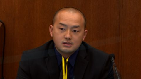 Minneapolis Park Police officer Peter Chang said he heard the crowd of bystanders yelling on May 25, 2020.