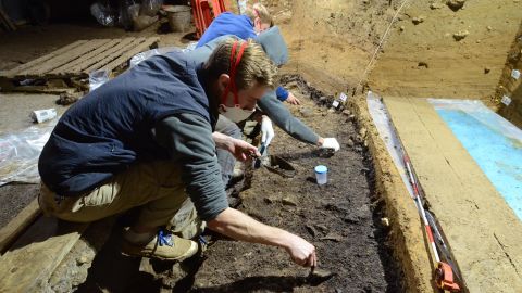 Human bones have been recovered from the cave along with stone tools, animal bones, bone tools and pendants.