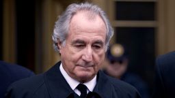Bernard Madoff, founder of Bernard L. Madoff Investment Securities LLC, leaves federal court in New York, U.S., on Tuesday, March 10, 2009. Madoff, 70, will plead guilty on March 12 that he directed a fraud that totaled as much as $64.8 billion, the largest Ponzi scheme in U.S. history, his lawyer Ira Sorkin said in a court hearing today. Madoff, free on $10 million bail, faces life imprisonment.  (Photo by Jin Lee/Bloomberg via Getty Images)