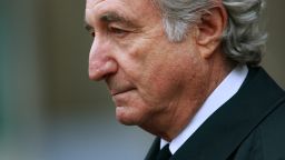 Accused $50 billion Ponzi scheme swindler Bernard Madoff exits federal court March 10, 2009 in New York City. Madoff was attending a hearing on his legal representation and is due back in court Thursday.crin  (Photo by Mario Tama/Getty Images)