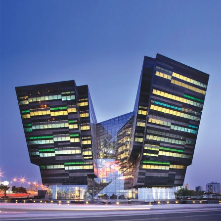 The Al Hitmi complex is a seven-story office block and 15-story residential tower in Doha, Qatar.