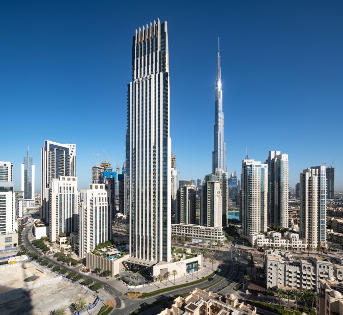 The 60-story Vida Residence in Dubai includes views of the Burj Khalifa, the world's tallest building.