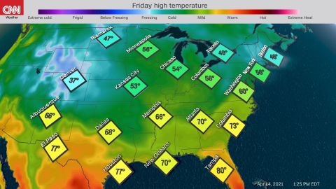 Friday high temps 041421