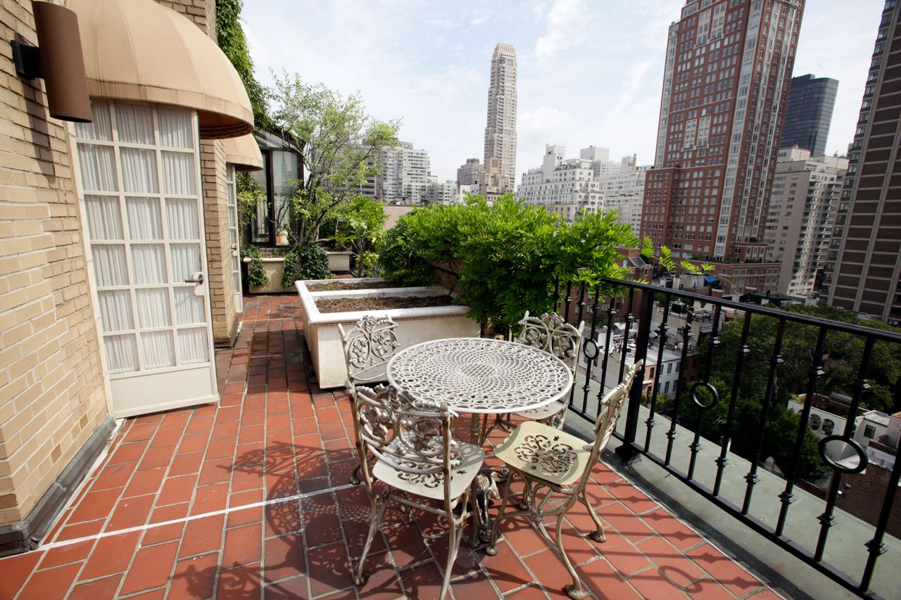 This view comes from the patio of Madoff's penthouse on the Upper East Side of Manhattan.