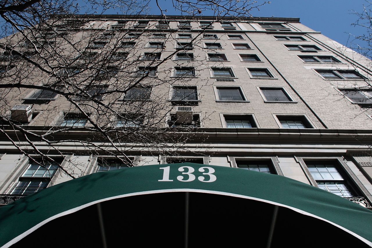 A ground view of Madoff's apartment building in Manhattan.
