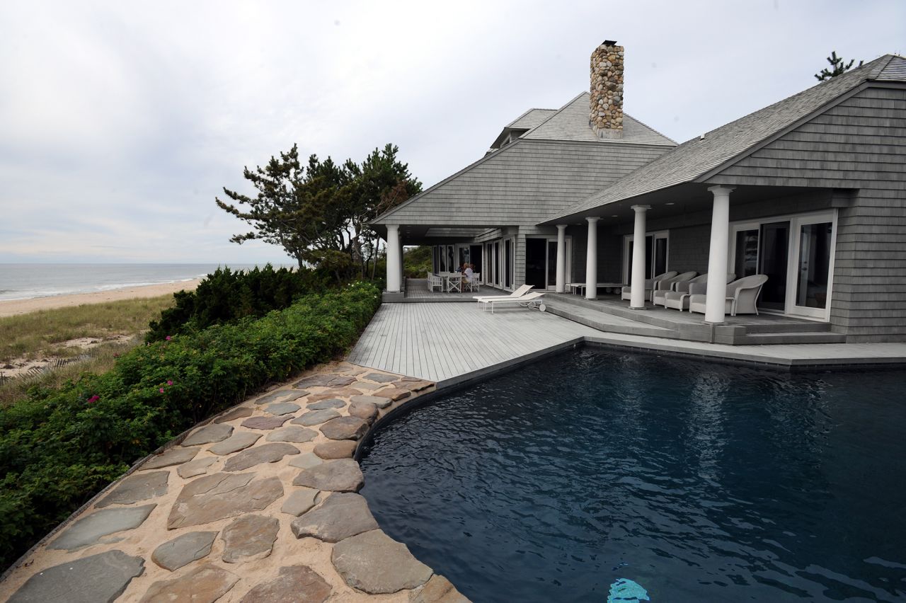 The back view of Madoff's house in Montauk, New York, in September 2009.