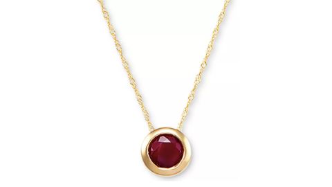 Macy's Birthstone 18-Inch Bezel Pendant Necklace