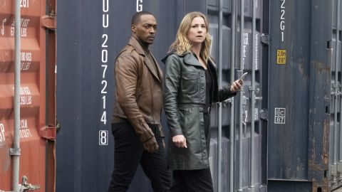 Anthony Mackie and Emily VanCamp in 'The Falcon and the Winter Soldier' (Chuck Zlotnick/Marvel Studios)