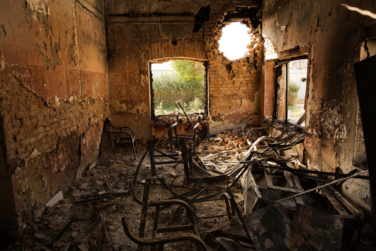 This photo shows the aftermath of an American airstrike on a Doctors Without Borders hospital in Kunduz, Afghanistan, in October 2015. The hospital was <a href="https://www.cnn.com/2015/10/05/asia/afghanistan-doctors-without-borders-hospital/index.html" target="_blank">"accidentally struck"</a> by US bombs after Afghan forces called for air support, said Gen. John Campbell, the commander of US forces in Afghanistan.