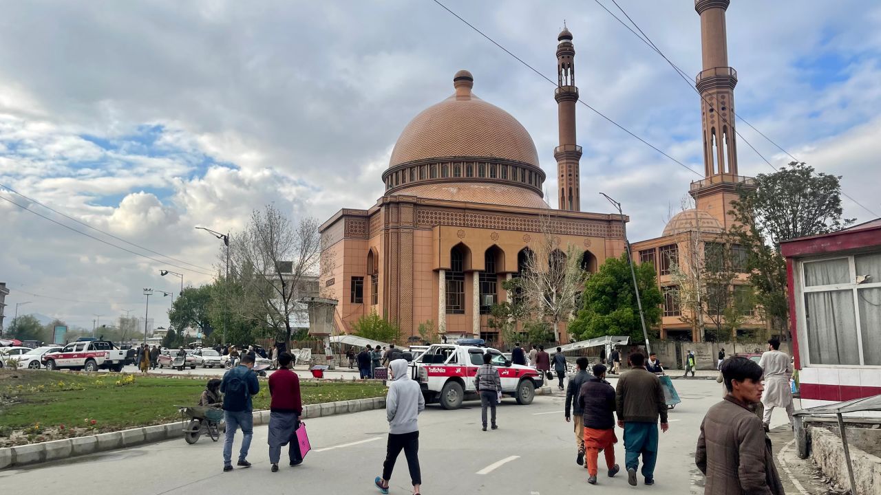People on the streets of the Afghan capital Kabul on April 15, 2021.