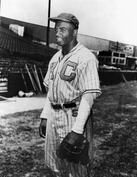 Shortly after he was discharged by the military in 1944, Robinson was signed by the Kansas City Monarchs of the Negro Leagues.