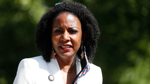 Tishaura Jones speaks during a news conference last year.