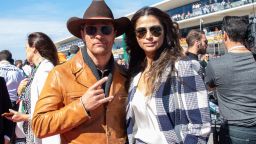 Matthew McConaughey and his wife Camila Alves attend the F1 Grand Prix of USA at Circuit of The Americas in Austin, Texas on November 03, 2019. (Photo by SUZANNE CORDEIRO / AFP) (Photo by SUZANNE CORDEIRO/AFP via Getty Images)