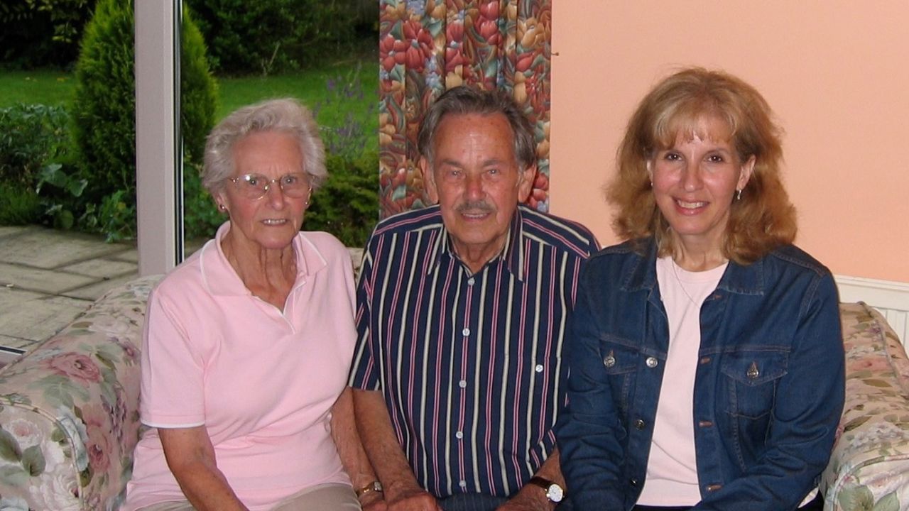 Leora Krygier with Winnie Maynard Davis and Tom Maynard in Stibbard in the UK.