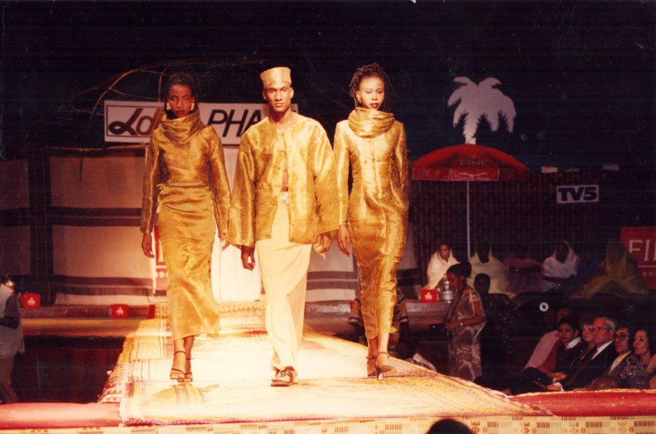 This catwalk image from around 1992-1993 shows clothes by Alphadi, a renowned designer from Niger.