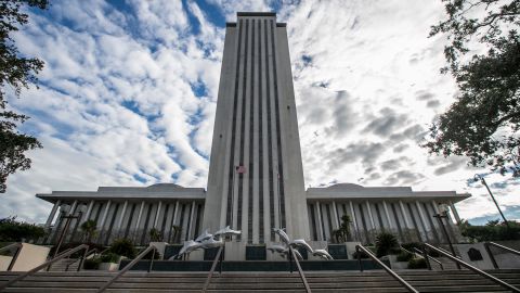 A view of the Florida State Capitol building on November 10, 2018, in Tallahassee, Florida.  