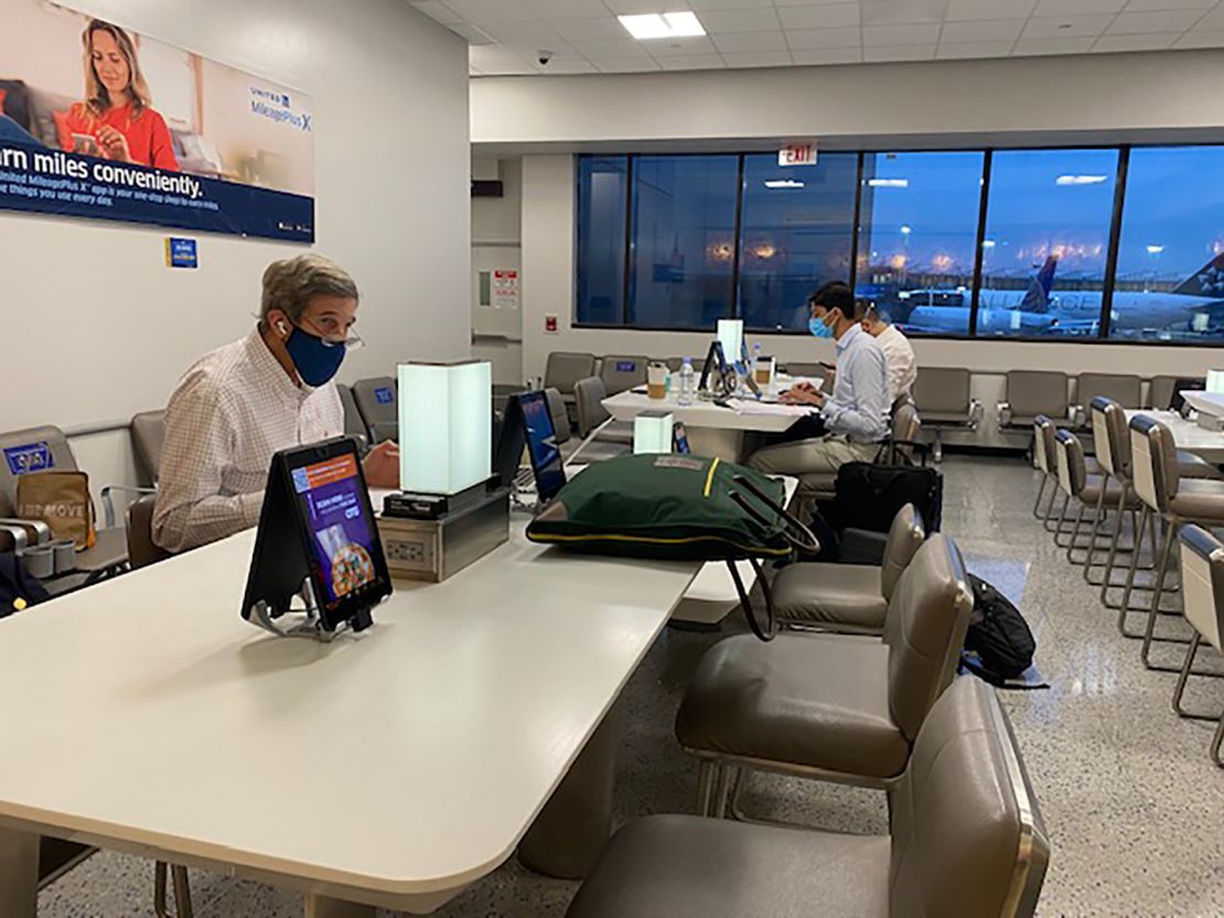 Kerry works in Newark Liberty International Airport.