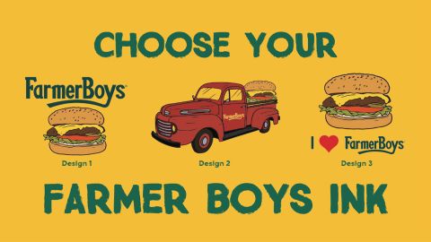 Farmer Boys is offering free burgers for a year to those who get a tattoo with the restaurant chain's name.