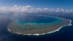   Ariel view of Navatu Reef on the Lau Group (©Ron Vave).