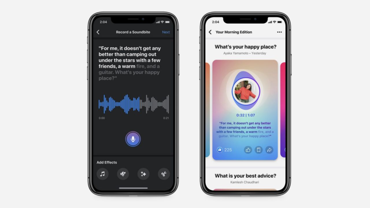 Facebook's audio clips feature is called Soundbites
