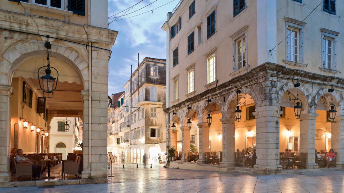 <strong>Classically elegant: </strong>The buildings of Corfu Town are a later, Neoclassical Venetian style.