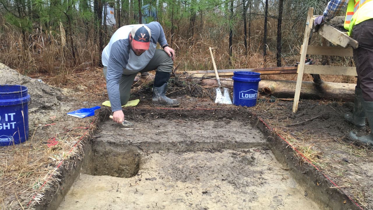 A 50 cent coin was one of the first artifacts found on the property.