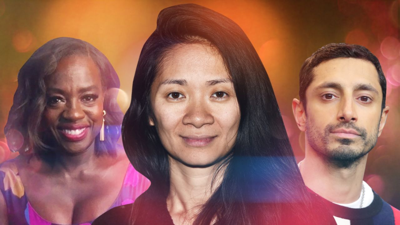 (From left) Viola Davis has a fourth Oscar nom for the title role in "Ma Rainey's Black Bottom"; Chloé Zhao is up for best director for "Nomadland"; and Riz Ahmed is the first Muslim nominated for best actor.