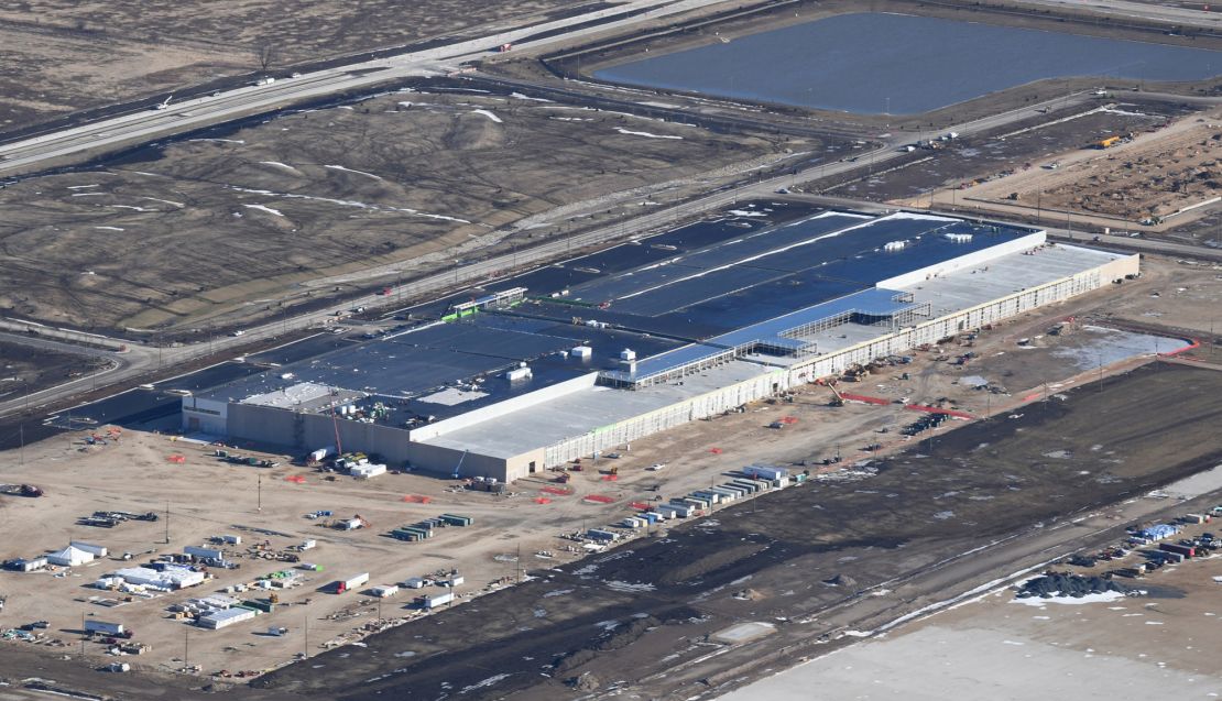 The Foxconn campus, under construction in January 2020. 