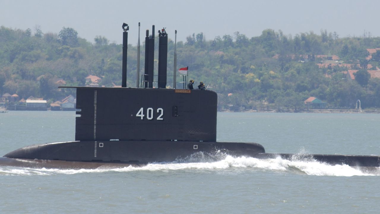 An Indonesian KRI Nanggala-402 submarine in September 2014 in Surabaya, East Java, Indonesia.