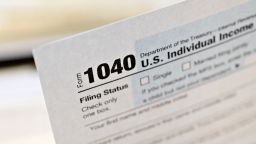 A U.S. Department of the Treasury Internal Revenue Service (IRS) 1040 Individual Income Tax form for the 2019 tax year is arranged for a photograph in Tiskilwa, Illinois, U.S., on Friday, March 20, 2020. Tax forms and payments wont be due to the Internal Revenue Service until July 15 this year, Treasury Secretary Steven Mnuchin said in a tweet, as the government looks for ways to respond to the coronavirus. Photographer: Daniel Acker/Bloomberg via Getty Images