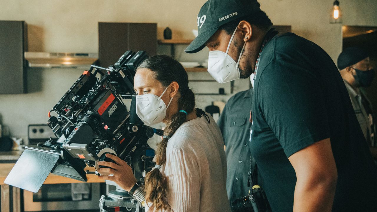 Co-director Travon Free on the set of "Two Distinct Strangers."